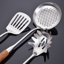 304 stainless steel spatula anti-hot handle household non-stick cooking shovel padded soup spoon Kitchen special set