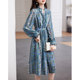 Silk dress spring women's 2023 new high-end temperament floral waist waist mulberry silk thin long skirt