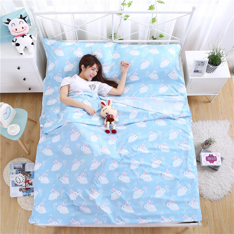 Vệ sinh khách sạn cotton túi ngủ người lớn du lịch ngoài trời du lịch cần thiết siêu ánh sáng trong nhà khách sạn trên tấm bẩn