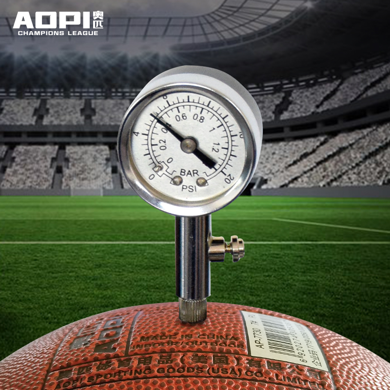 Opie football basketball volleyball barometer pointer referee pressure gauge professional metal rust-proof pressure gauge