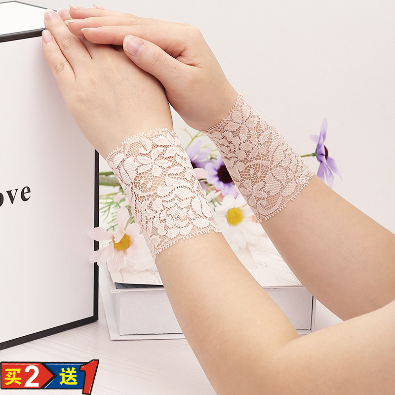 Lace Wristbands for Women to Cover Scars, Tattoos, and Arm Sleeves for Sun Protection, Thin and Short Style, Breathable Fake Sleeves for Summer
