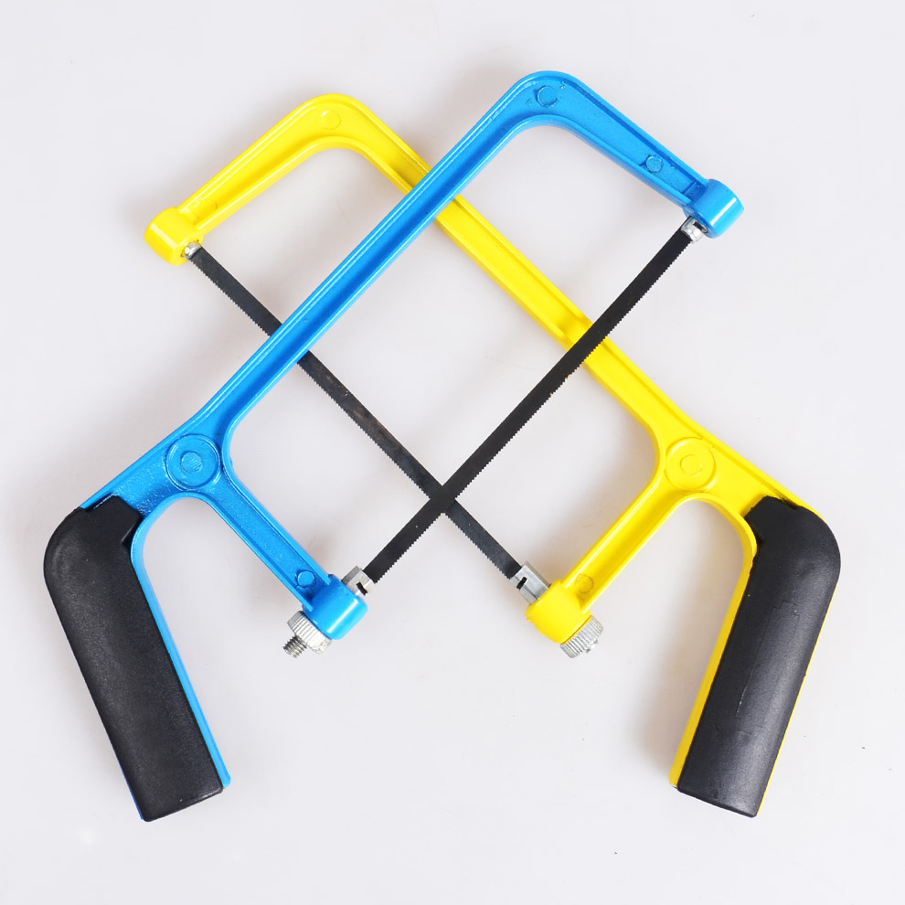 Shang Carpenter 6 inch mini saw frame Aluminum alloy hacksaw frame manual saw band saw blade woodworking saw bow can be sawed iron
