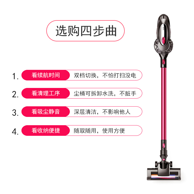 Đức Ai Weinuo máy hút bụi gia đình sạc không dây cầm tay im lặng nhỏ mites nhỏ hút lông chó - Máy hút bụi máy hút bụi cầm tay samsung