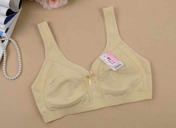Trung và già siêu mỏng không có áo ngực bằng thép cộng với chất béo cỡ lớn bằng vải cotton bra bra mẹ cup cup lớn Bra cho người béo