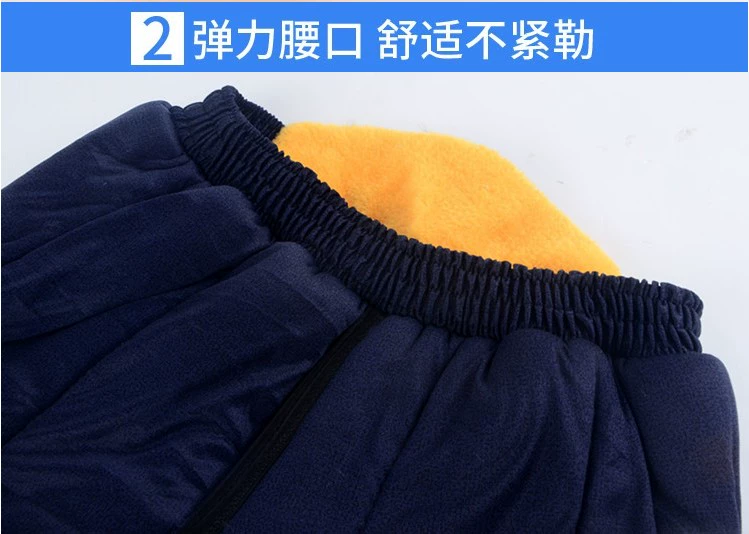 Áo khoác cotton nam trung niên cotton thiết lập ấm áp để mở quần áo mùa đông mặc quần áo cotton cộng với chất béo cỡ lớn