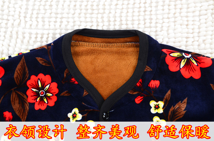 Phụ nữ trung niên và già áo len mẹ đồ lót nhiệt ông già cộng với lông cừu dày nhung cộng với chất béo áo len cotton kích thước lớn mẫu váy cho người trung tuổi