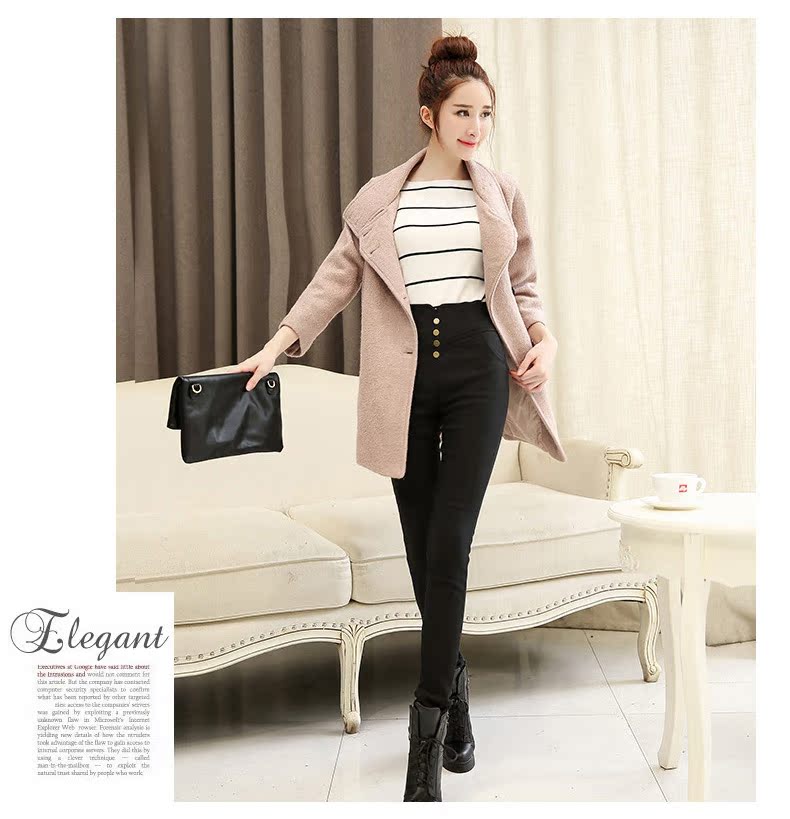 Thêm phân bón XL legging đen nữ 200 pound mỡ chân bút chì quần mùa thu đông cộng với nhung mặc mỏng các kiểu quần nữ đẹp