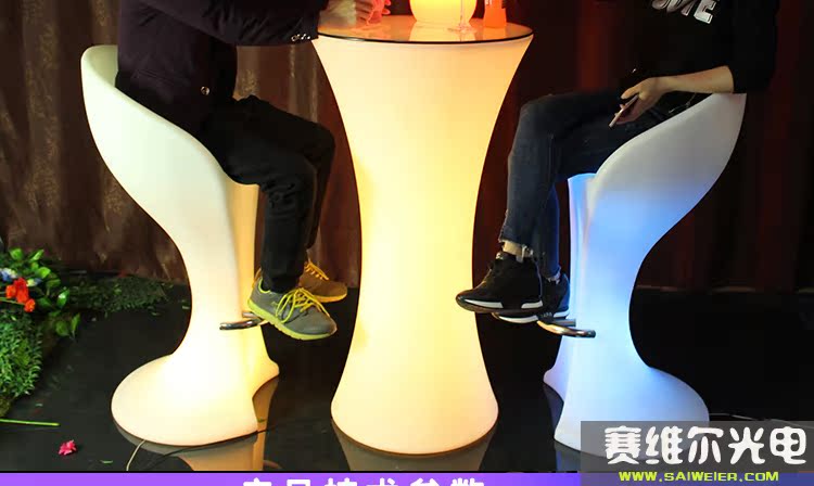 Điều khiển từ xa LED cao bàn ghế nội thất sáng tạo vui vẻ lãng mạn KTV thanh bàn thanh bàn ghế bàn cà phê phân - Giải trí / Bar / KTV ghế bar cafe