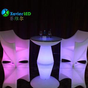 Đèn LED trực tiếp phân thanh giải trí ghế câu lạc bộ nội thất KTV thời trang đồ nội thất đầy màu sắc điều khiển từ xa bàn nhựa
