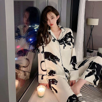 Ice Silk Sexy Sleepwear Womens Summer Loose Big Code Nets Red Advanced Sensation 2022 Pure Cotton Home Suit Autumn