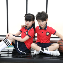 Primary school uniform childrens summer Polo suit kindergarten Garden dress British college style short sleeve T-shirt skirt