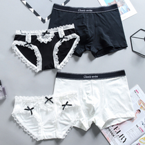 Summer new products ~ 2 dress lovers briefs One man and one woman pure cotton with cute and sexy pure passion lingerie