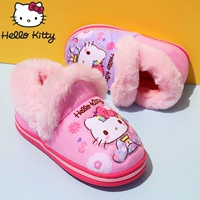 Hello kitty, зимние милые удерживающие тепло детские нескользящие утепленные тапочки для девочек