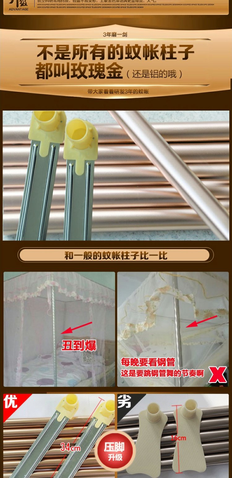 Hình chữ U hướng dẫn đường sắt lưới ba cửa giường 1,5m 1.8m 2 mét lưới giường đôi gia sàn tòa án mã hóa - Lưới chống muỗi mùng ngủ xếp gọn
