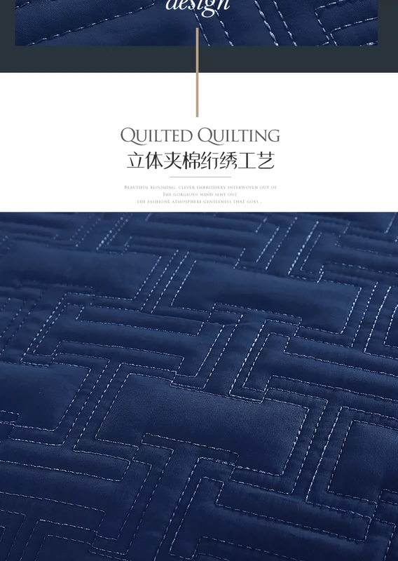 Châu Âu đồng bằng bông satin bông trải giường bìa dày ba mảnh điều hòa không khí mui xe là một Quilt Mỹ - Trải giường ga giường everon