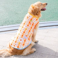 Прохладный оранжевый жилет, в цветочек