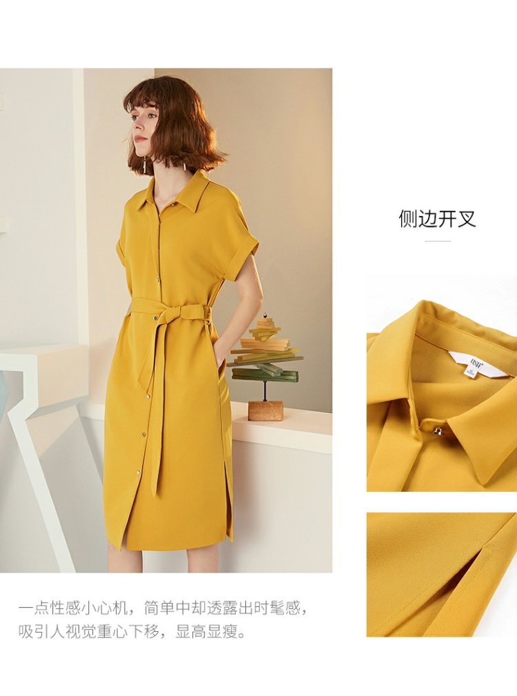 Váy sơ mi Ossa nữ váy voan dài 2019 mới hè nhẹ nhàng quen thuộc kiểu váy eo ngắn Pháp - Sản phẩm HOT áo đầm đẹp tuổi 30