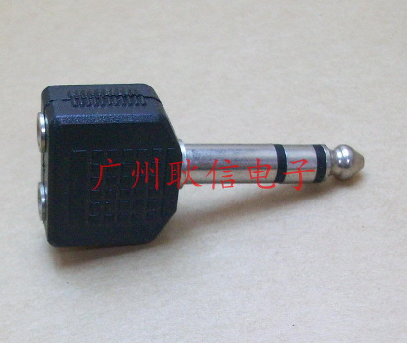 Professional audio adapter DJ adapter 2 * 3 5 mother turns 6 3 6 5 revolution in 6 3-5 mother conversion