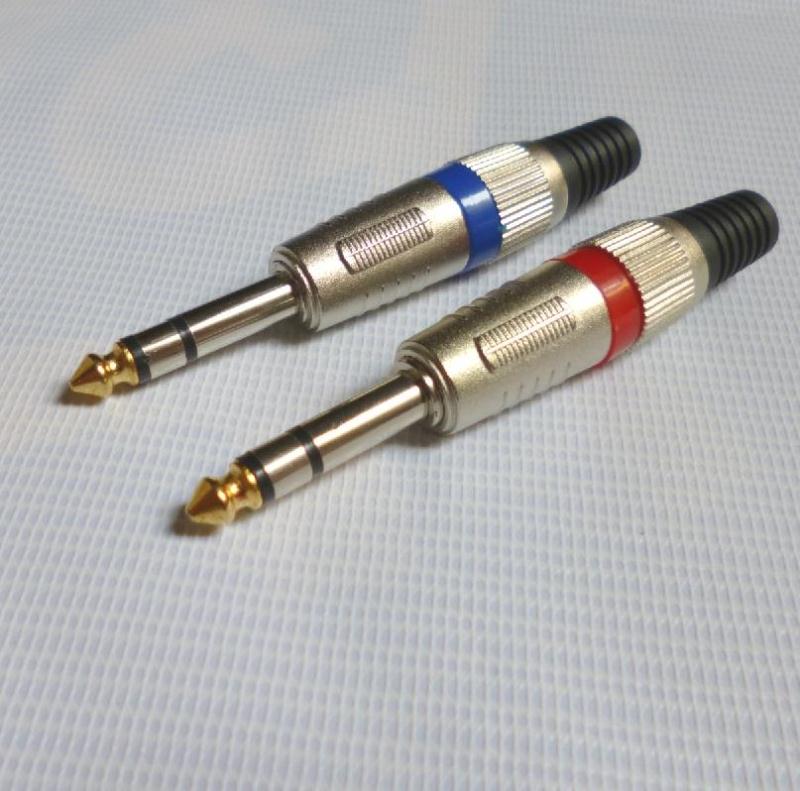 6 5 stereo welding head microphone plug 6 35 dual track Mixer plug welding gilded plug