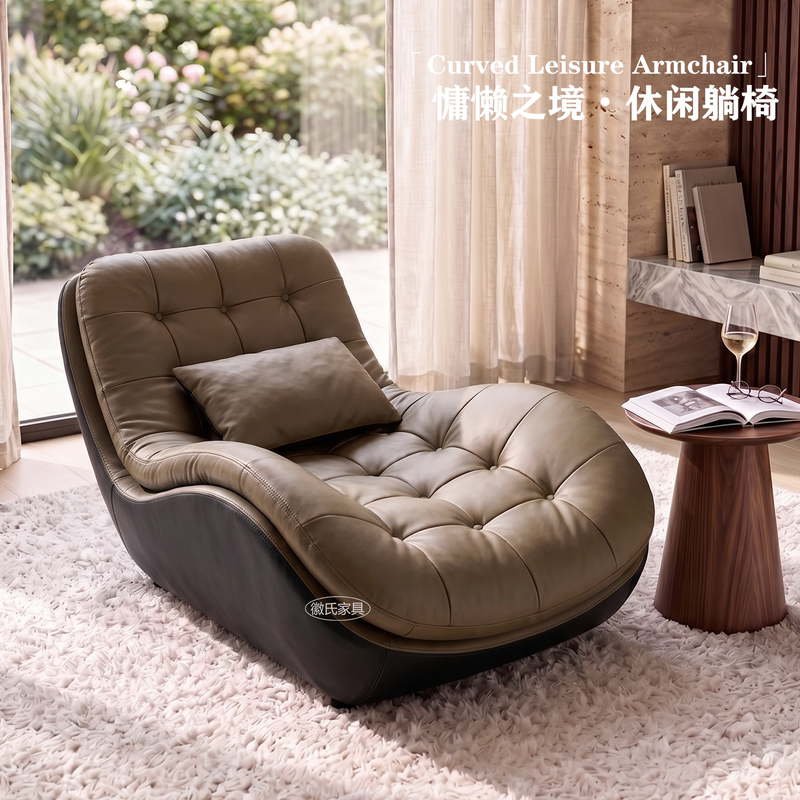 Single Sofa Chair, Lazy Chair, Can Sleep and Recline, Leisure Chair, Living Room, Hotel, Villa, Single Recliner, Bedroom Sofa Chair