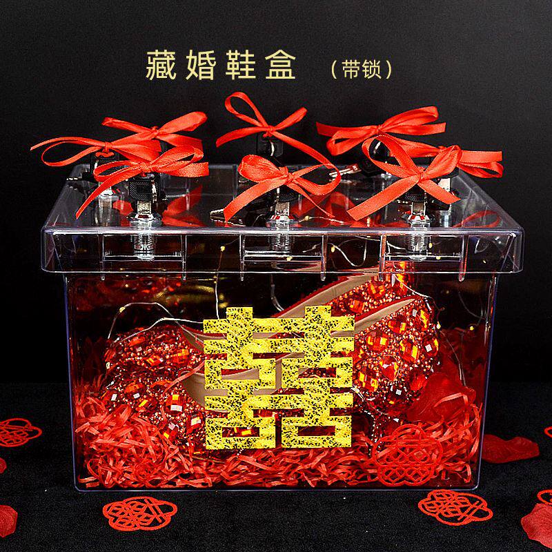 Hidden wedding shoes cartridge lock pick up pro-stop door game Road with wedding blocking door creative whole person groom bridegroom