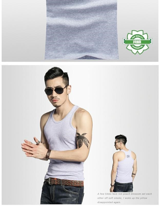 Áo vest in cá tính nam thanh niên mùa hè mồ hôi vest chạy bộ thể thao vest thấm mồ hôi thấm khô nhanh áo 3 lỗ nam