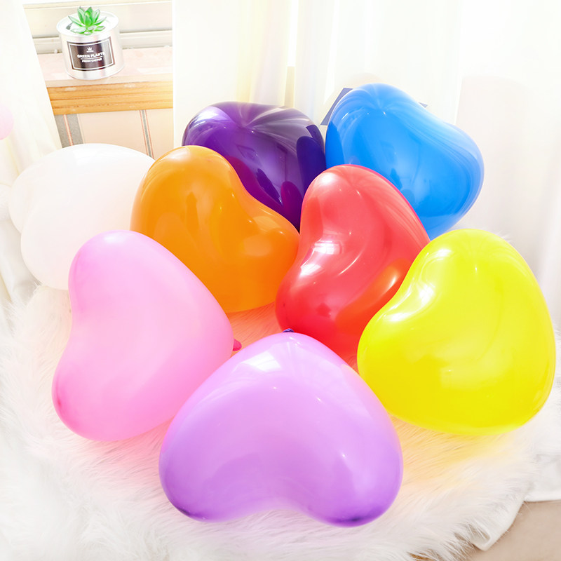 2 2g heart-shaped balloon decoration wedding room birthday party hundred days party wedding arrangement love balloon thickening