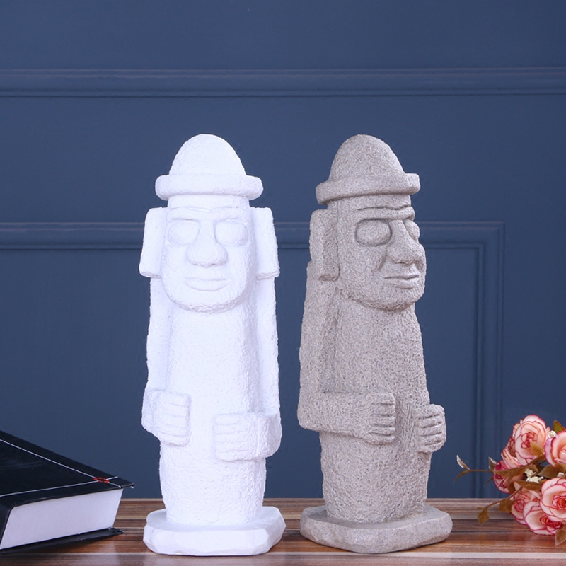  Handicraft Ornaments Korean Sculpture Jeju Island Stone Grandpa Cashier Counter Front Desk Decoration Gift Present