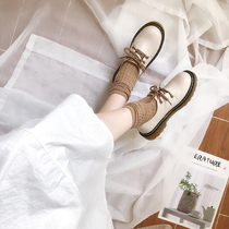 jk uniforms soft leather small leather shoes women Inron retro 20 new 100 hitch family loretta lace thick bottom single shoe woman