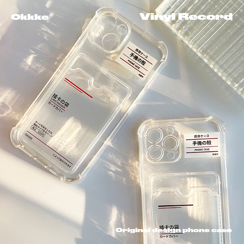 Okkke Original Japanese-Style Muji-Inspired Transparent Phone Case with Card Slot for Easy Photo Changes, Suitable for iPhone 17 Pro Max, Apple 16 Pro, 15, Designer Niche, Minimalist, Simple Style Okkke Original Japanese-Style Muji-Inspired Transparent Phone Case with Card Slot for Easy Photo Changes, Suitable for iPhone 17 Pro Max, Apple 16 Pro, 15, Designer Niche, Minimalist, Simple Style