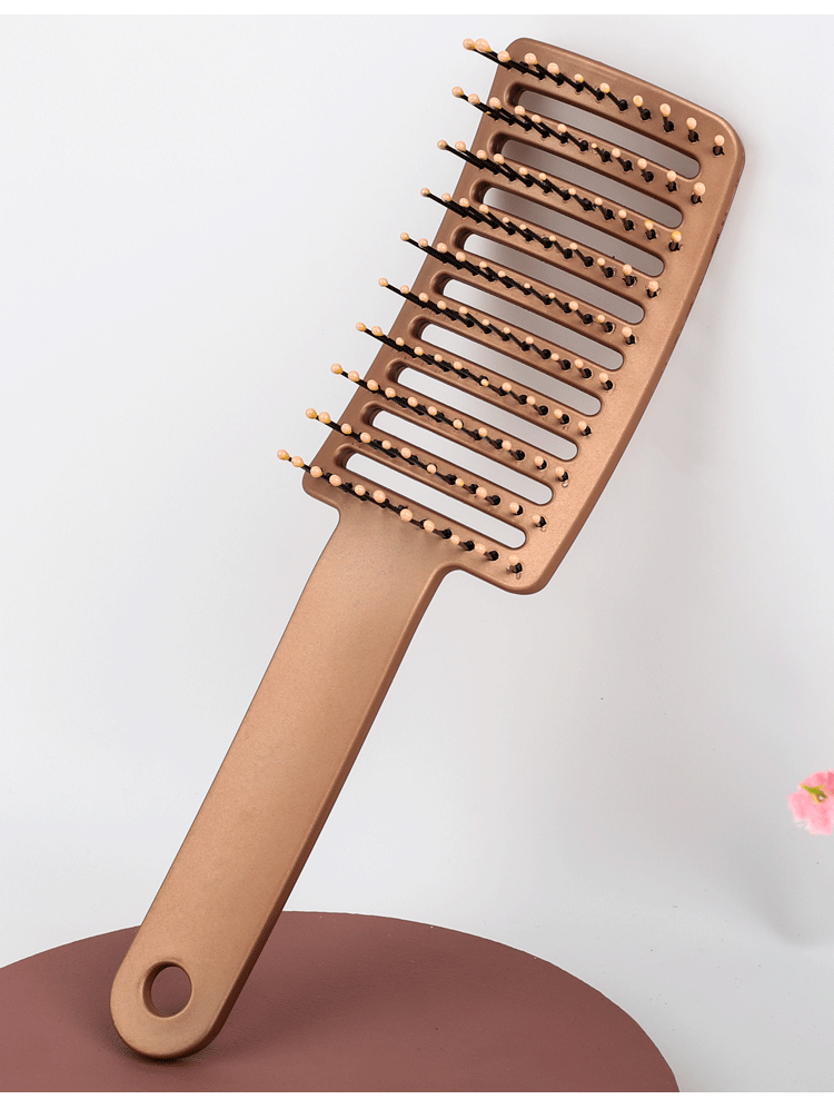 【中國直郵】 同源甄選 蓬髮梳 網紅排骨梳子 髮根蓬鬆 大彎梳 紅色1件