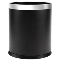 Bendi double-layered ring trash can stainless steel ring home school shopping mall hotel commercial trash can black 10