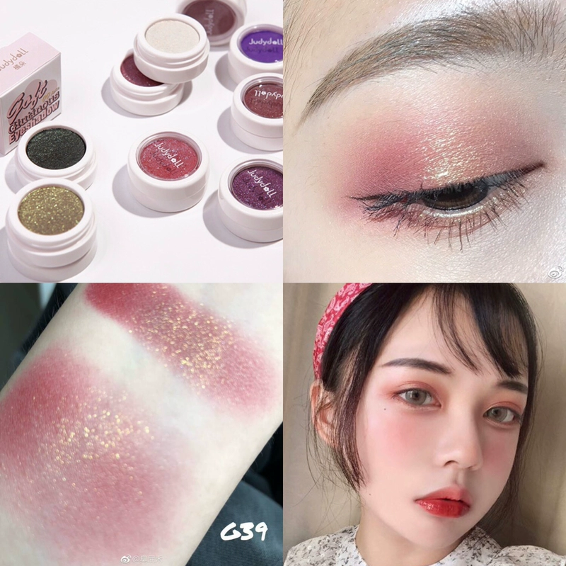 Judydoll cam mềm mềm cao su đất sét đơn sắc phấn mắt nàng tiên cá mềm mượt ướt lớn flash ánh sáng ngọc trai G99 - Bóng mắt