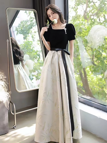 Элитное вечернее платье, цвета шампанского, французский стиль, изысканный стиль