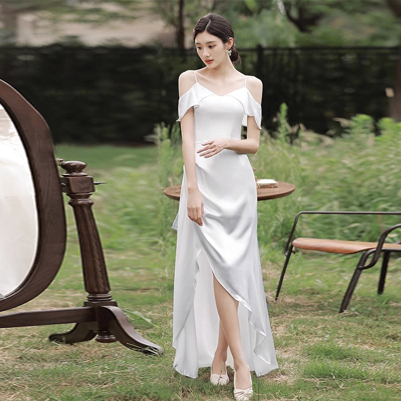  5XL+B -type ice -white suspender exposed shoulder sleeves long   + $0.79 