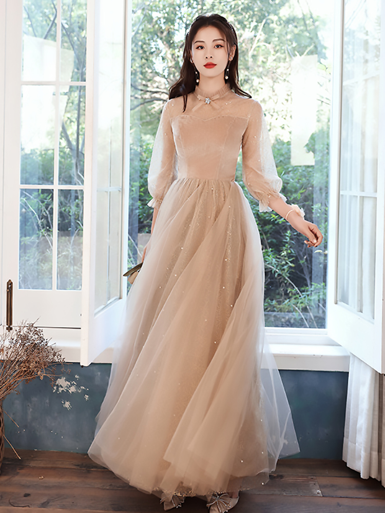  L+B models of diamond standing collar network yarn long FIFTY  