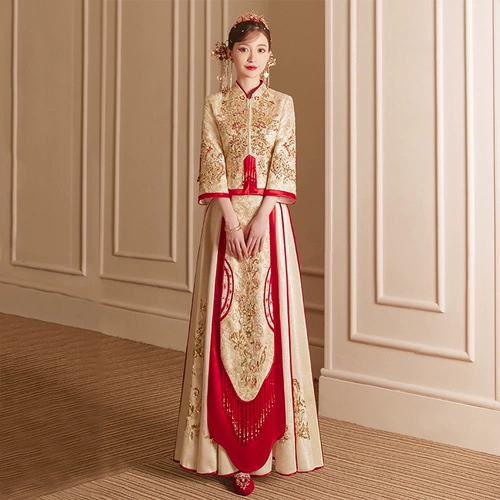 Ханьфу для невесты подходит для мужчин и женщин, дракон и феникс, китайский стиль, для подружки невесты