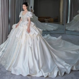 Свадебное платье, белый наряд маленькой принцессы для невесты, звездное небо, новая коллекция