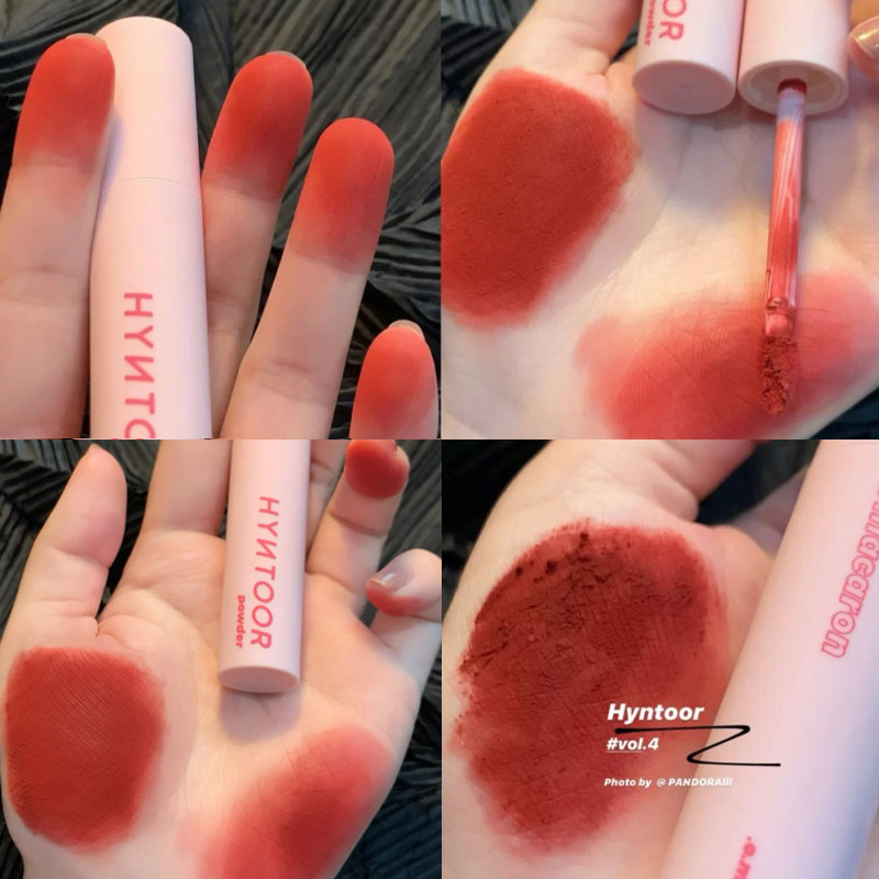 Black rabbit HYNTOOR black macaron lip mud white lipstick 11 lip glaze long-lasting velvet matte matte students