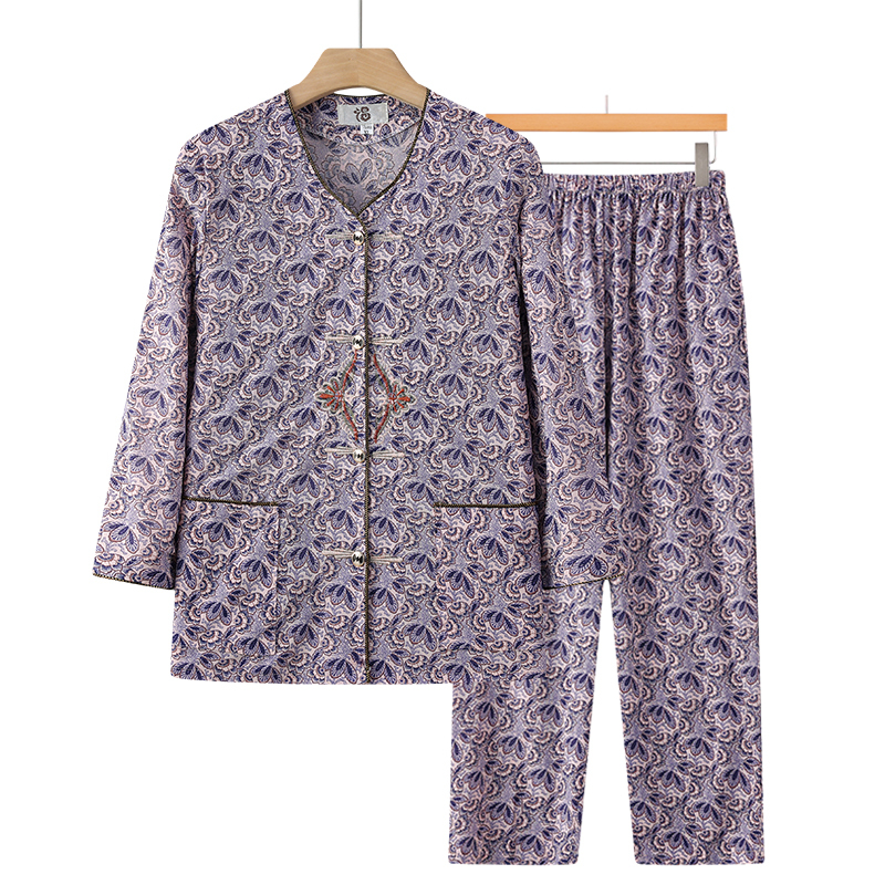Grandma's Summer Outfit Set for Elderly Women, Ice Silk Cardigan Two-Piece Set, Middle-Aged and Elderly Women's Clothing, Mother's Mid-Sleeve Thin Clothing Grandma's Summer Outfit Set for Elderly Women, Ice Silk Cardigan Two-Piece Set, Middle-Aged and Elderly Women's Clothing, Mother's Mid-Sleeve Thin Clothing