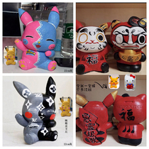 Pikachu net red humbled handmade plaster doll children on color deposit money pot natural latex molds