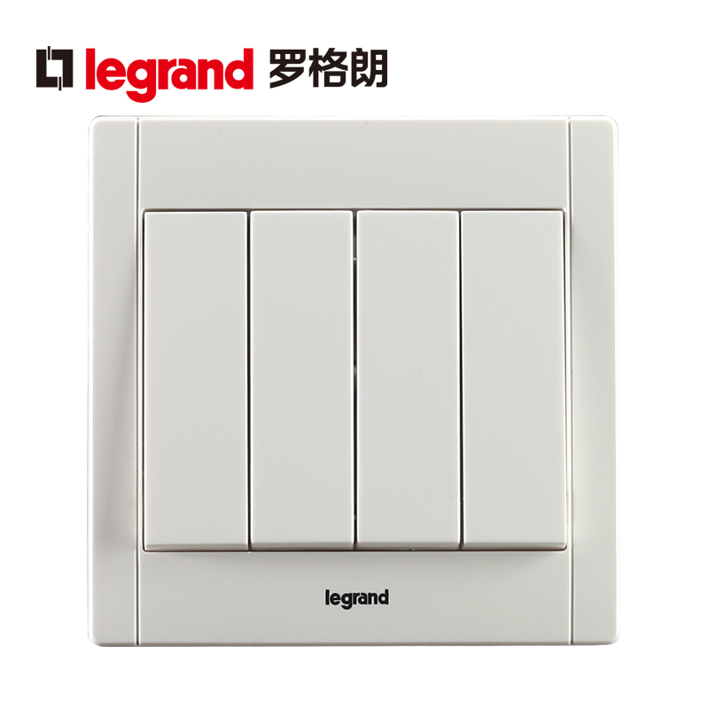 TCL Legrand switch socket panel Meihan white four-open single-control four-position unipolar power supply type 86