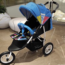 Master stroller light and comfortable rubber inflatable wheel tricycle shock absorption high landscape can sit and lie down new product