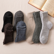Autumn and winter thick socks mens stockings warm in winter super thick Terry plus velvet towel socks stockings mens solid color