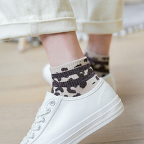 3 pairs of short socks womens Korean BAO WEN two bars silver silk pure cotton womens socks Korean version of college style sports low-top short socks