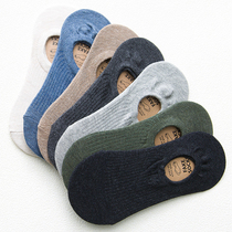 5 pairs of socks mens socks shallow cotton summer thin mens boat Socks silicone non-slip sweat and deodorant