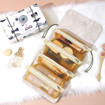 Cosmetic bag travel washes womens net red portable large capacity storage bag ins Wind Super fire simple portable folding