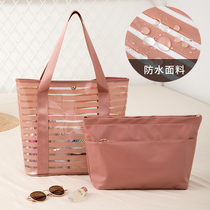 New double portable transparent pvc bag multi-function toiletries finishing storage bag cosmetics storage bag