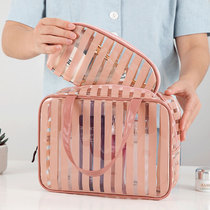 Net red cosmetic bag ins large capacity travel portable travel waterproof wash bag PVC transparent cosmetics storage bag