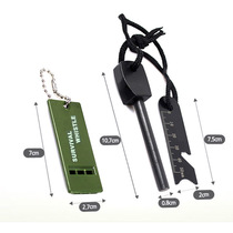 Outdoor Mountaineering Camping Flint Magnesium Bars Life Equipment Fire Bars Flint Set Magnesium Rod Life Whistle